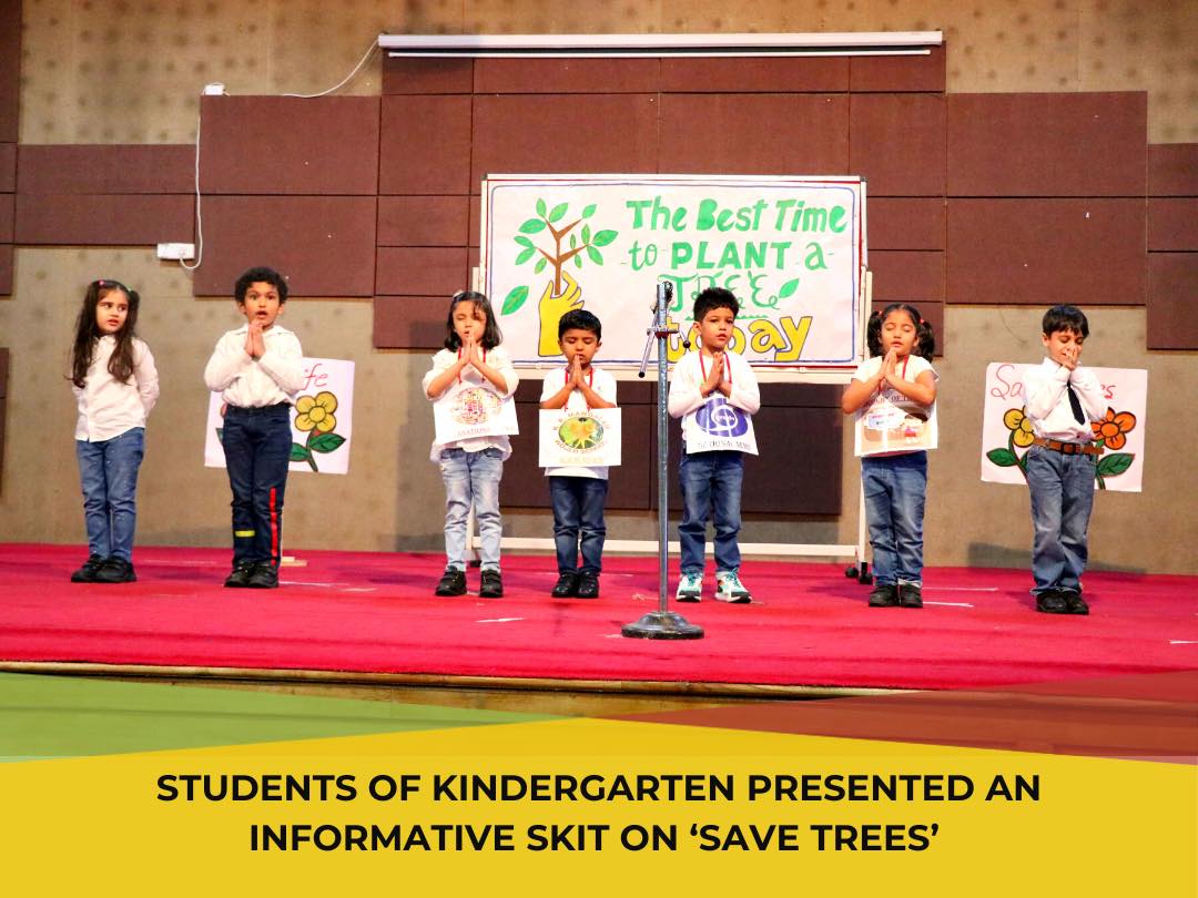 Kindergarten students presented awareness of the importance of plants