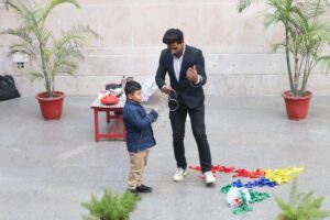 A magic show was organized for the students of classes pre-nursery to III-6