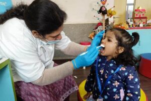 organised a Dental Check-up Camp for students of the pre-primary wing-4