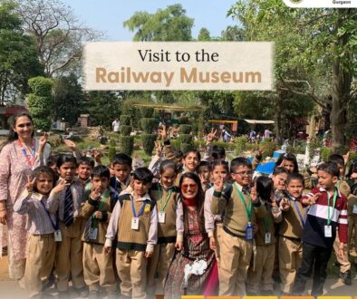 Students of KG and class 1 visited to the Never Enuf Railway Museum