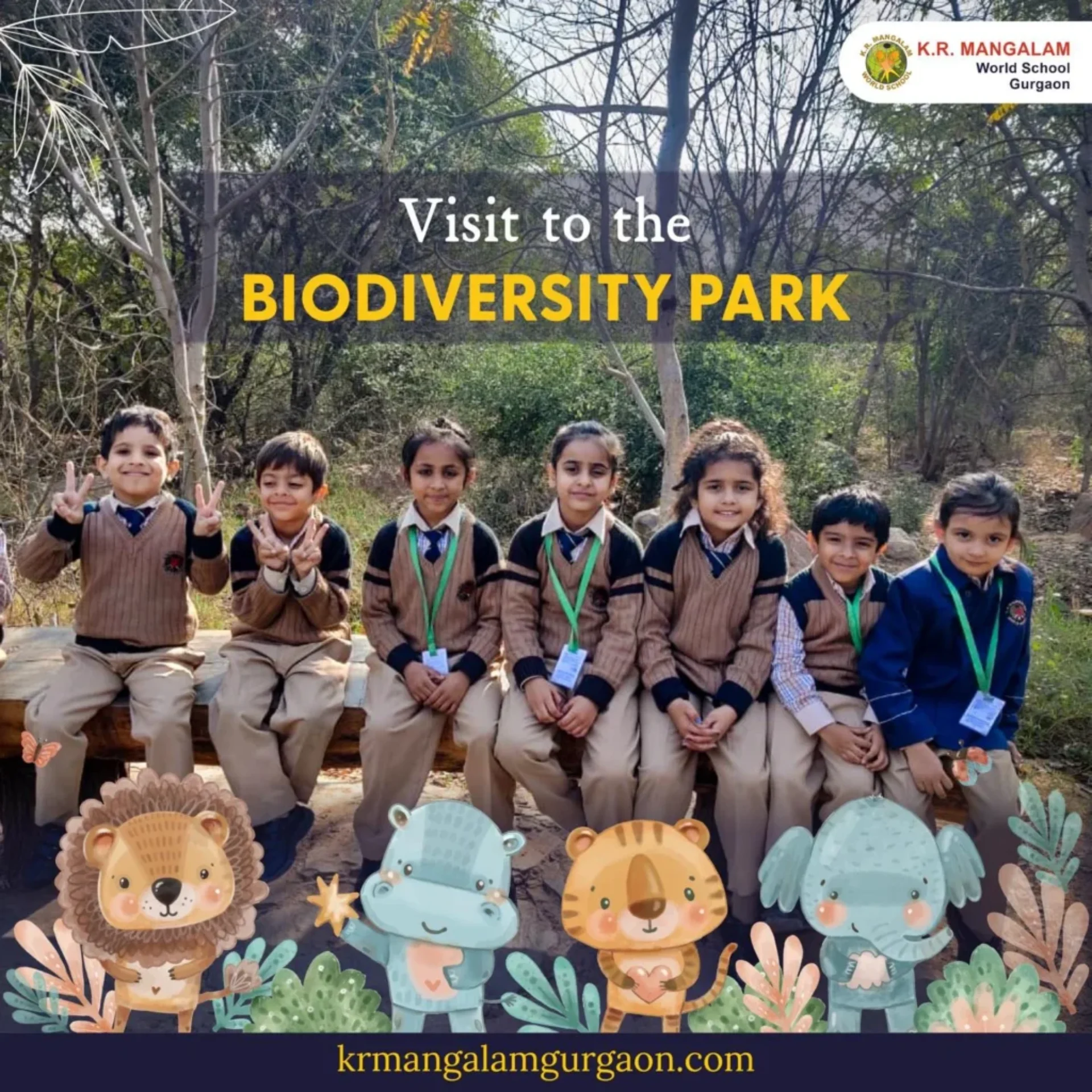 Students of Kg and Class 1visit to the Biodiversity Park