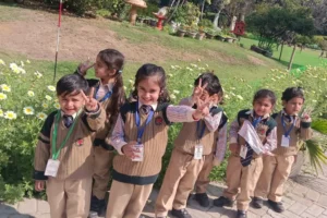 Students of the class Nursery visited the Mowgli farm Where they enjoyed-5