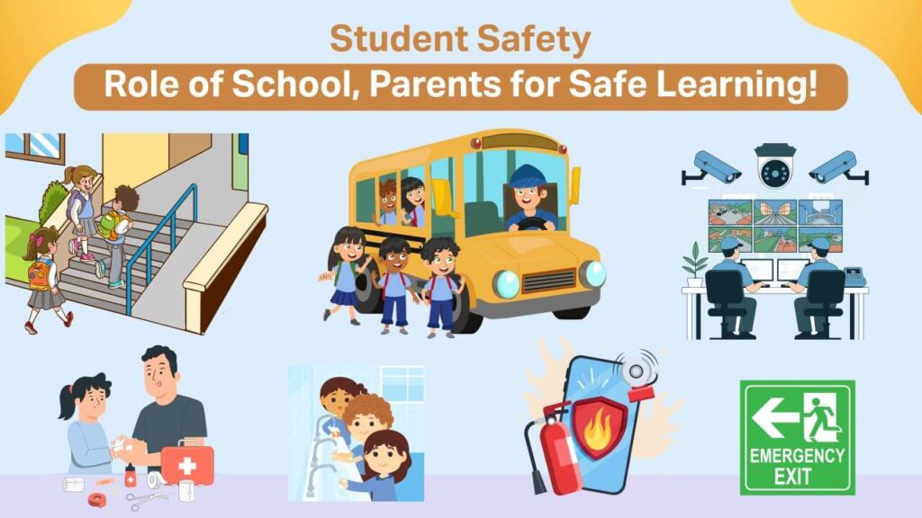 student safety role of school, parents for safe learning